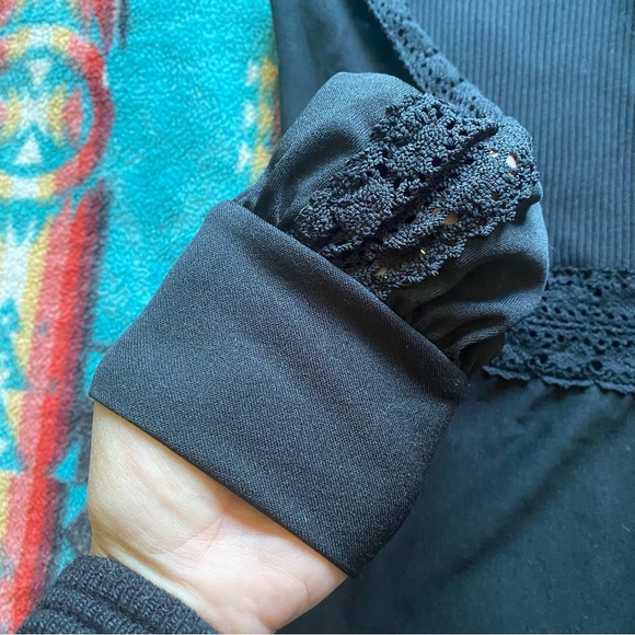 Vintage 60’s Mod style Dress. Long Sleeve. Lace Waist & Arms. U Neckline. Small. - Picture 13 of 16